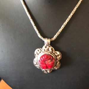 Pendant-Carved Red Coral